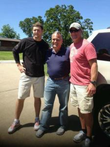 Tyler WIlson, Brett Farve, and Coach